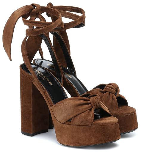 ysl brown sandals